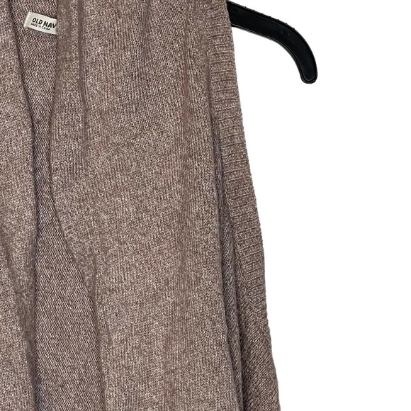 Old Navy Knit Sweater Vest‎ Open Front Shrug Cardigan Sleeveless Women Small Tan - Picture 6 of 8